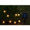 Solárny vianočný reťaz so hviezdičkami, teplá biela, 5m, 30 LED