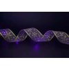 Svietiaca vianočná stuha, fialová, 5m, 50 LED