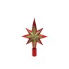 Špička na stromek, hvězda, 18x12,5cm, různé barvy na výběr (Barva Červenozlatá)