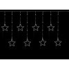 Vánoční LED vánoční závěs s 8 hvězdami, 3m, 196 LED, různé barvy na výběr (Barva Fialová)