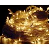 Vonkajšia vianočná LED reťaz, teplá biela, biely kábel, 30m, 300 LED