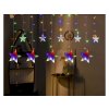 Vnitřní LED světelný vánoční závěs - Hvězdy, 3m, 138 LED, různé barvy na výběr (Barva Různobarevná)