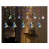 Vnitřní LED světelný vánoční závěs s 5 stromečky, 3m, 138 LED, různé barvy na výběr (Barva Různobarevná)