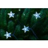 Vnútorná LED vianočná reťaz s hviezdičkami - studená biela, zelený kábel, 6m, 50LED