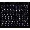 Vnitřní LED vánoční závěs - studená bílá, 8 programů, 1,2m, 144 LED