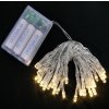 6954 1 vnitrni vanocni led retez tepla bila 3 5m 35 led pruhledny kabel na baterie