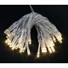 6975 vnitrni vanocni led retez tepla bila 5m 50 led bily kabel na baterie