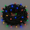 Vonkajšia LED vianočná reťaz PROFI, čierny kábel, rôznofarebná, 10m, 100 LED