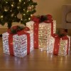 9241 led vanocni darkove boxy sada 3 ks studena bila 25 20 15 cm
