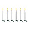 LED vianočné sviečky s klipom, 6 ks