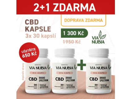 CBD kapsle 30 ks 2+1 ZDARMA