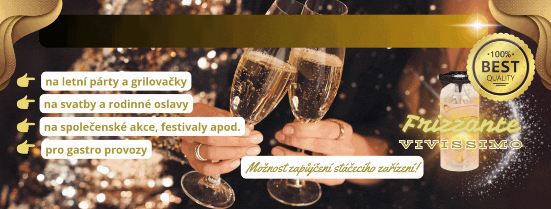 Lahodné italské stáčené Frizzante Vivissimo (100% Glera) pro Vaši párty