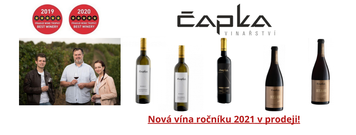 Nová vína ročníku 2021 z Vinařství Čapka právě v prodeji!