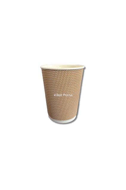 Brauner WRAP Pappbecher 250ml - 8oz 25Stk/20Pkg