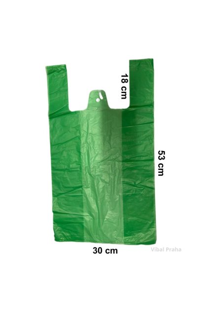 Tasche HDPE Grün 10KG 30x18x53cm 20my 117Stk/20Pkg