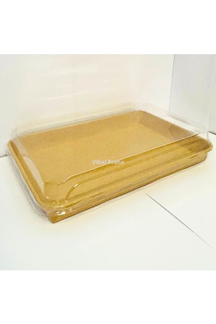Sushi container with lid, Paper 256x182x51mm 50pcs/4 packs