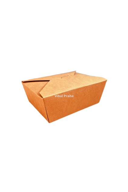 Paper box KRAFT 1200ml 175x140x63mm 50pcs/4packs