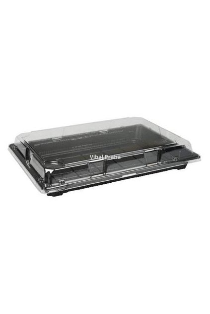 Sushi bowl with lid PET 256x185x51mm 50pcs/4 packs