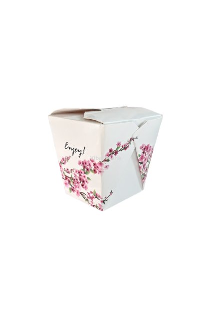 Box na nudle hranatý SAKURA 450ml 50ks/9bal