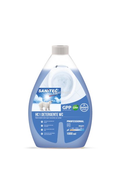 SANITEC HC1 nước tẩy rửa WC, siêu đậm đặc 1L