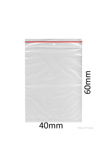 Sáčky ZIP LDPE 40x60mm 100ks/10bal/20box
