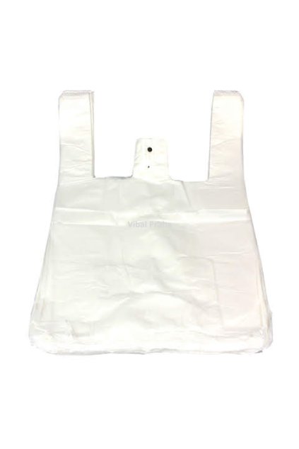 Tasche weiß 5kg 255gr 28+13x46cm 8,5my 100Stk/20Pkg