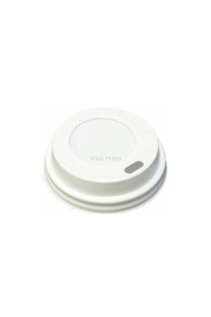White lid PS for cups 250ml Ø80mm 100pcs/10 packs