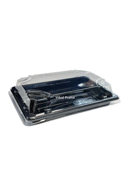 Bát Sushi kèm nắp PET 165x115x50mm 50 cái/8 bịch