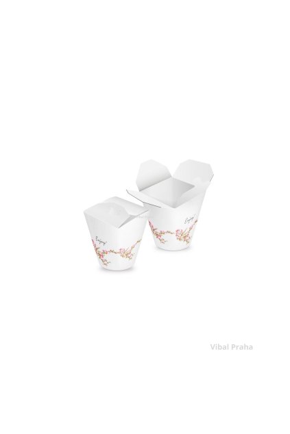 Round noodle box SAKURA 750ml 50pcs/10 packs