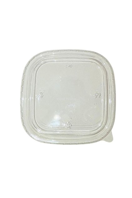 PET lid for square tray 175x175mm