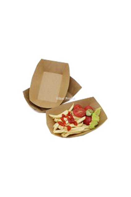 Brown paper boat tray 165x123x35mm 250pcs/4 packs
