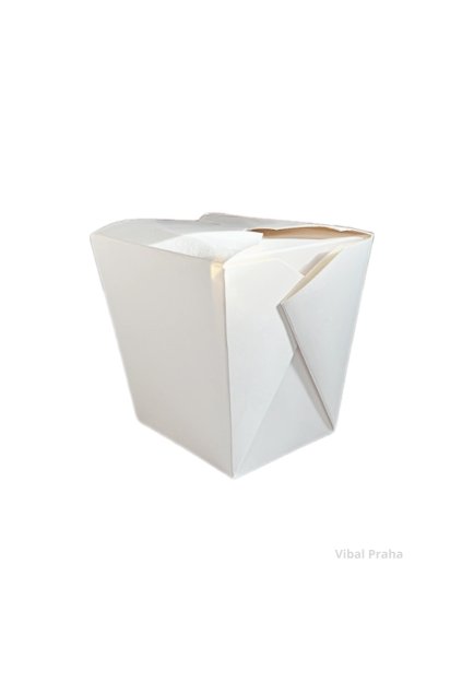 Box na nudle hranatý bílý 750ml 50ks/9bal
