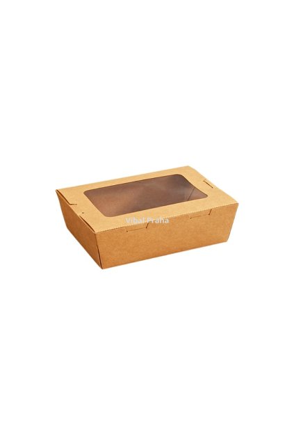 Box with window KRAFT 900ml 174x134x48mm 50pcs/4packs