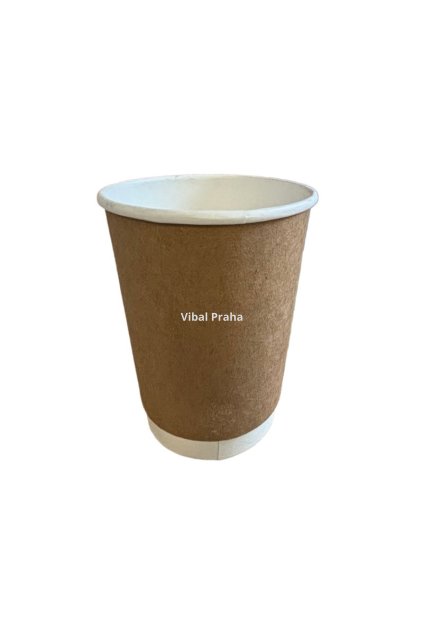 Double-walled brown paper cup 350ml 25pcs/20 packs