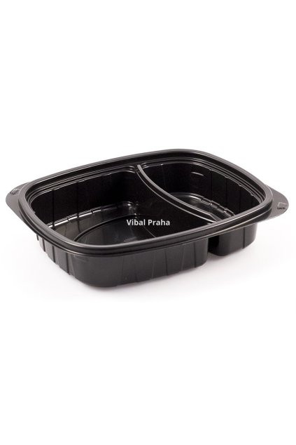 Plastikschale PP 2-geteilt. 1050ml - 36oz 220x170x50mm 250Stk/Ktn