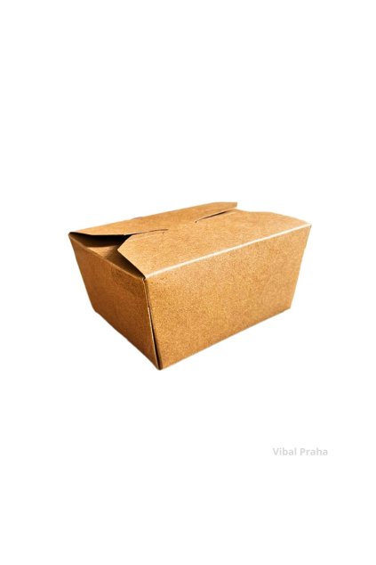 KRAFT paper box 800ml 132x104x64mm 50pcs/4 packs