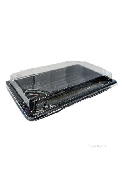 Bát Sushi kèm nắp PET 241x150x50mm 50 cái/8 bịch