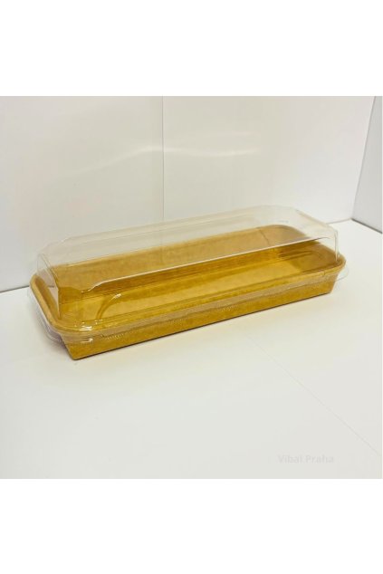 Sushi Schale mit PAP Deckel 220x91x50mm 50Stk/8Pkg