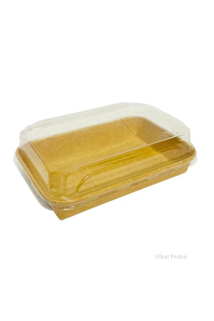 Miska na sushi s víčkem PAP 165x115x50mm 50ks x  8bal