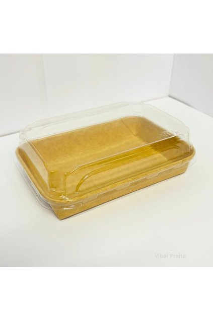 Miska na sushi s víčkem PAP 165x115x50mm 50ks/8bal