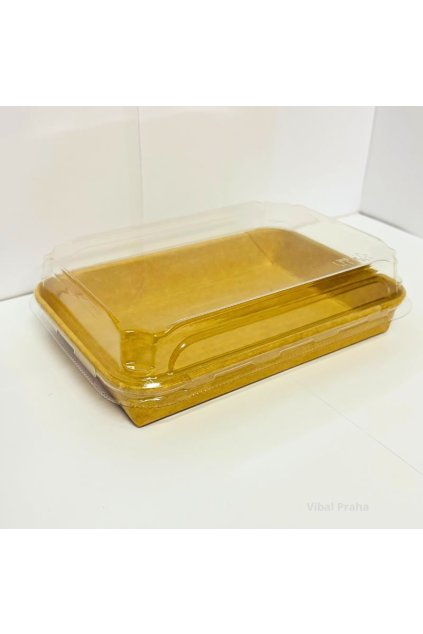 Sushi container with lid, PET 185x129x50mm 50pcs/8 packs