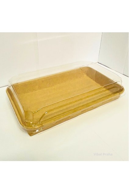 Bát Sushi giấy kèm nắp 221x138x50mm 50 cái/6 bịch