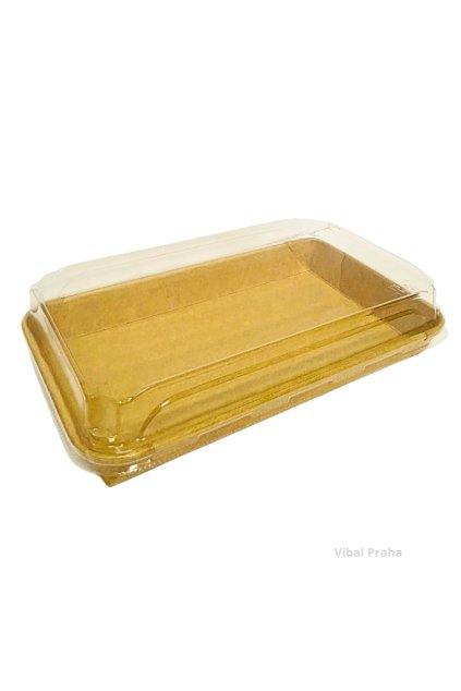 Miska na sushi s víčkem PAP 221x138x50mm 50ks x  6bal