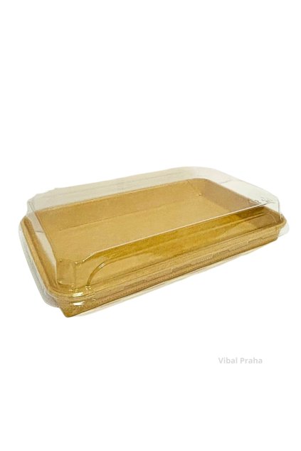 Bát Sushi giấy kèm nắp 241x152x50mm 50 cái/4 bịch