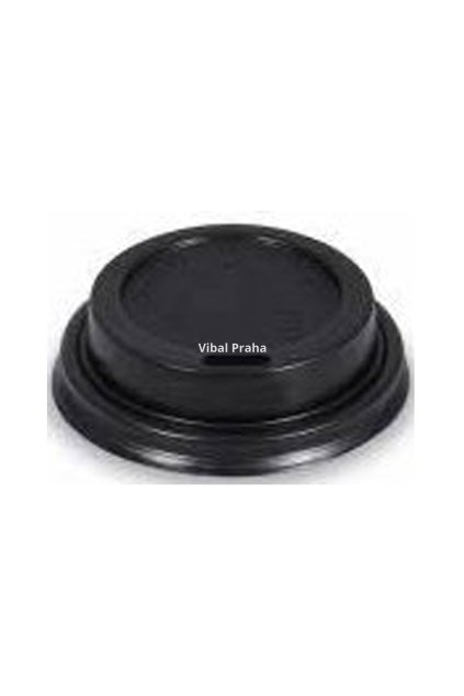 Black lid PS for cups 450ml Ø90mm 100pcs/10 packss