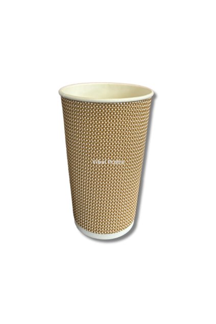 Papírový kelímek hnědý WRAP 450ml 25ks/20bal