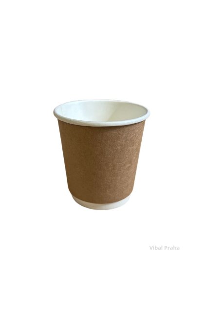 Double-walled brown paper cup 120ml 40pcs/25 packs