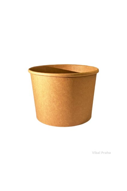 Miska papírová hnědá na polévku 580ml 25ks x  20bal