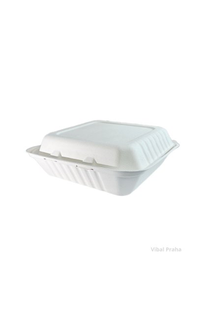 Hộp menu từ bã mía 225x205x45mm 75cái/4bao