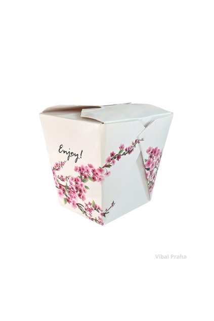 Box na nudle hranatý SAKURA 750ml 50ks/9bal